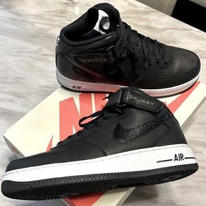 STUSSY X AIR FORCE 1 MID 'BLACK SNAKESKIN'
